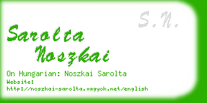 sarolta noszkai business card